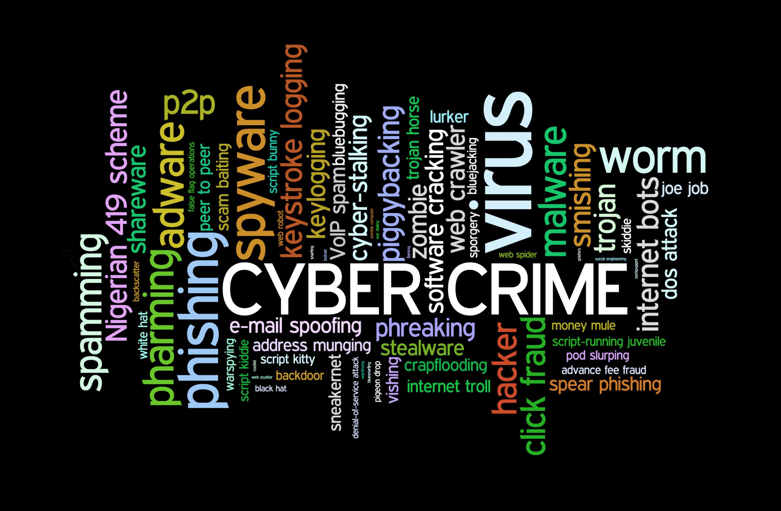 Cyber crime word cloud