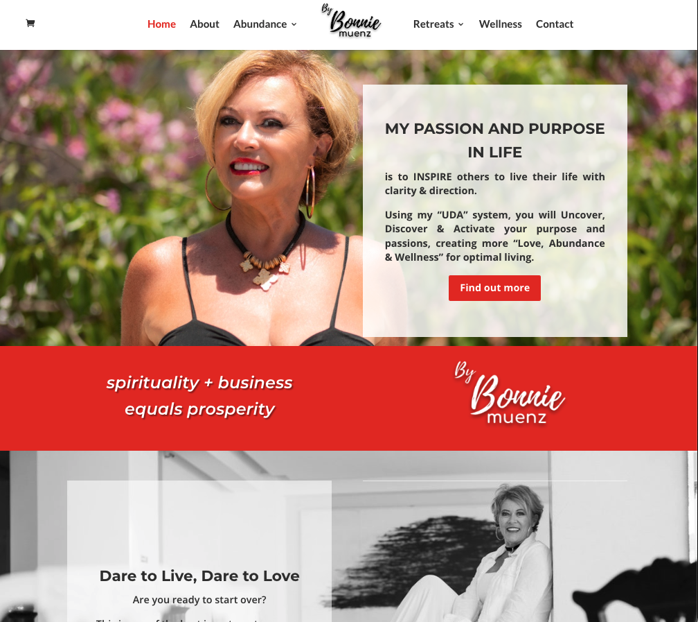 English-language wellness coach personal brand website